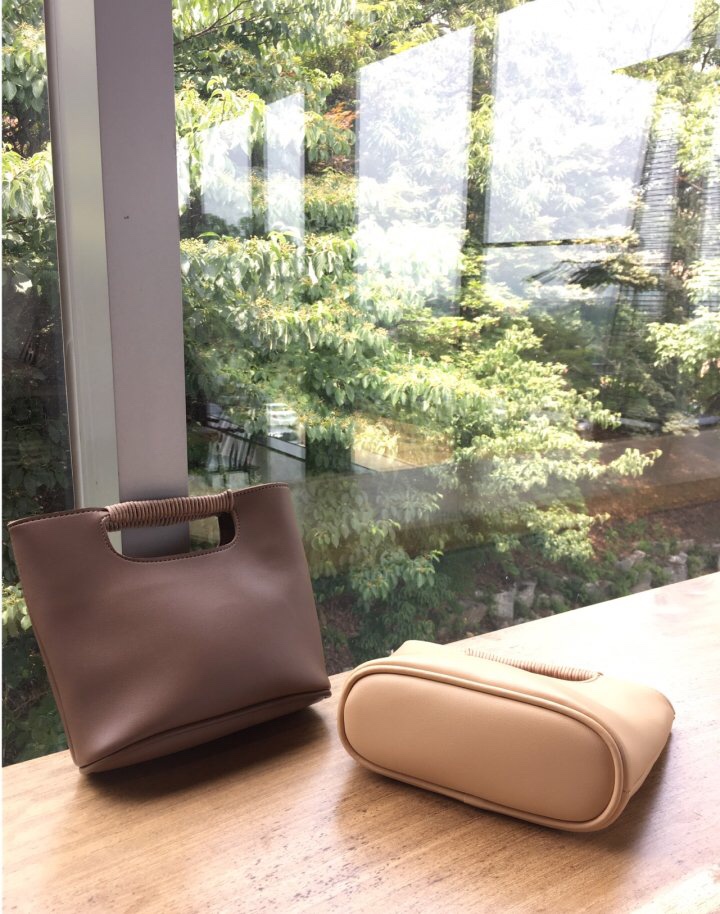 New Mini handles Cross back tote bag Small bag Cut