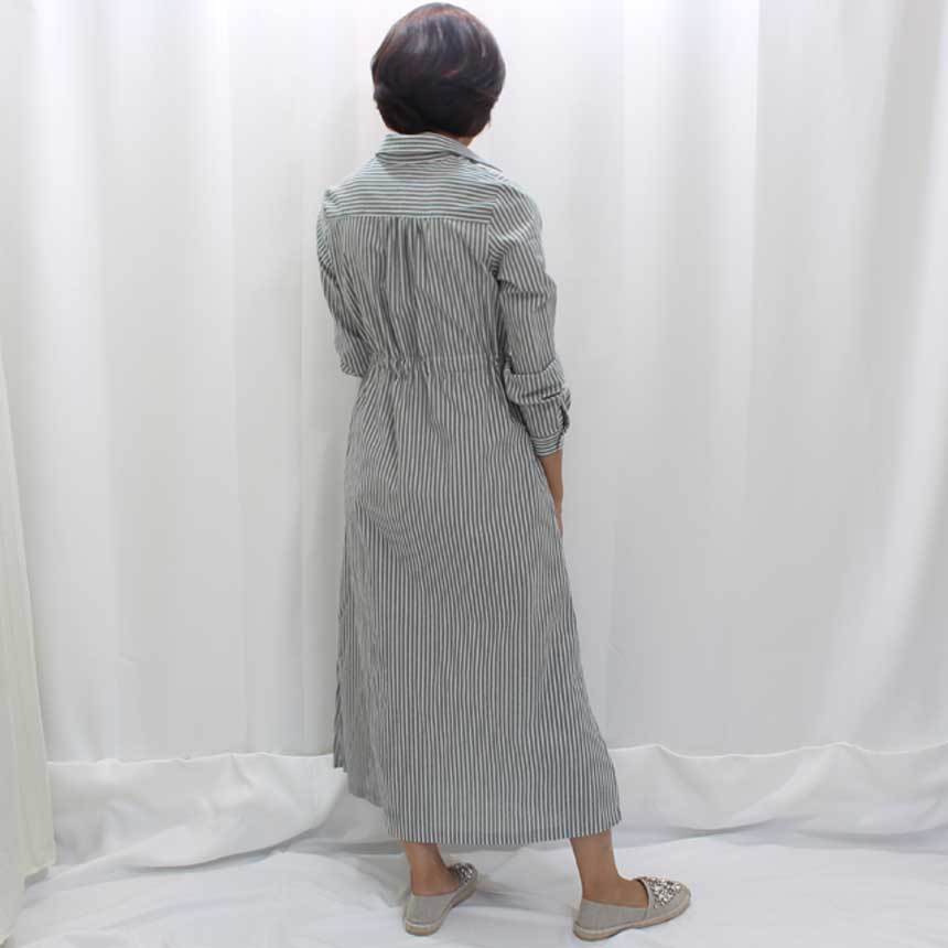 New Striped Shirt Dress Cafe Mocha Nourishment Fal