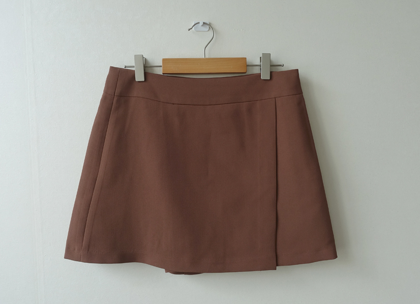 Women Short Pants A Line Mini Wrap Skirt Pants 2 C