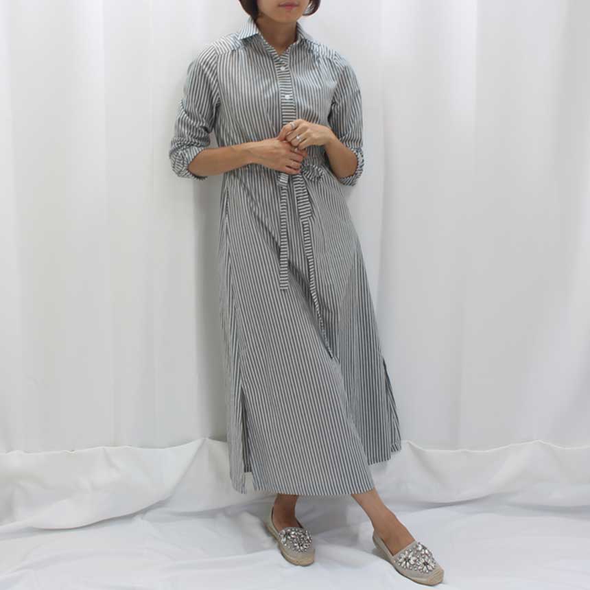 New Striped Shirt Dress Cafe Mocha Nourishment Fal