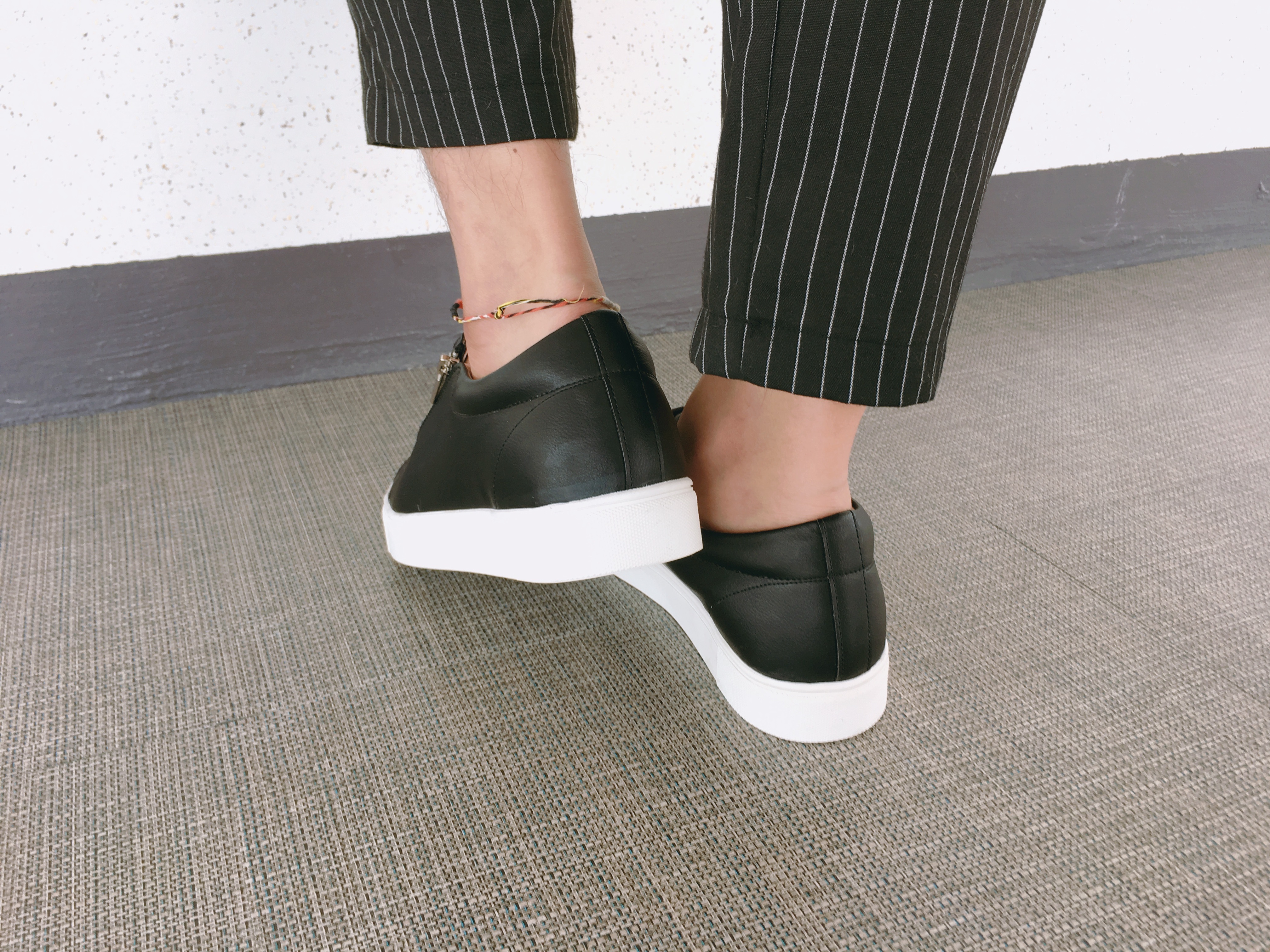 Men Height Shoes Men Heel Zipper Sneakers Shoes Wh