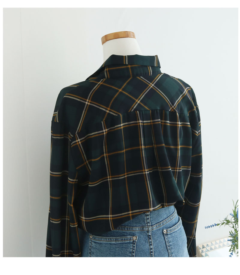 Women Blouses Lucky check blouse khaki, navy, wine