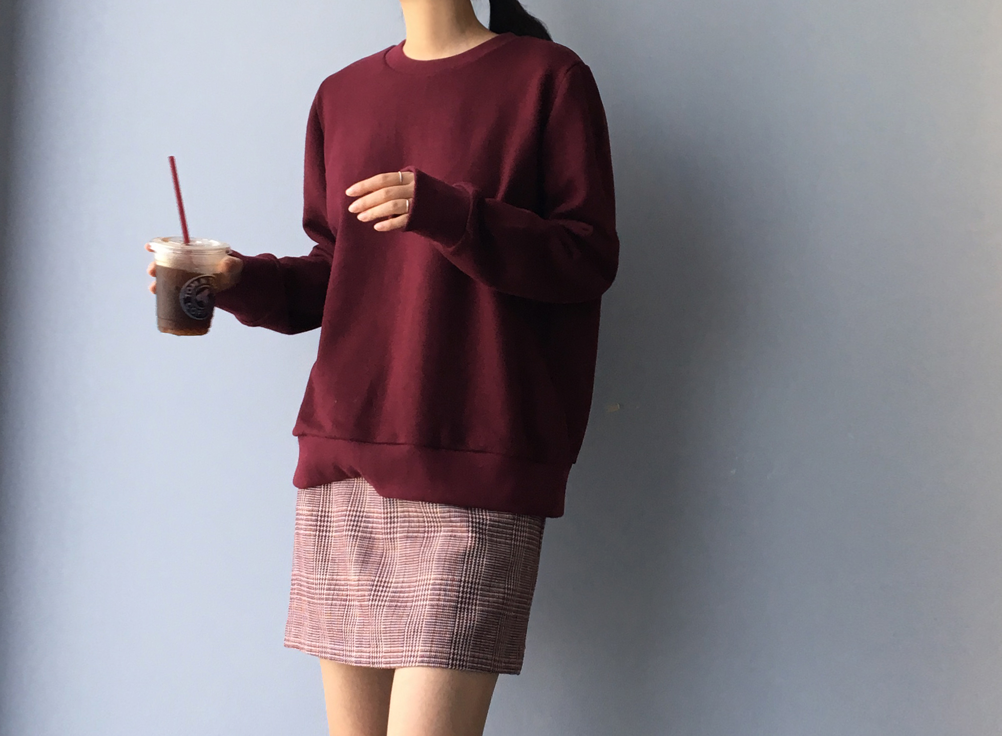 Slit Man-to-man T-shirt