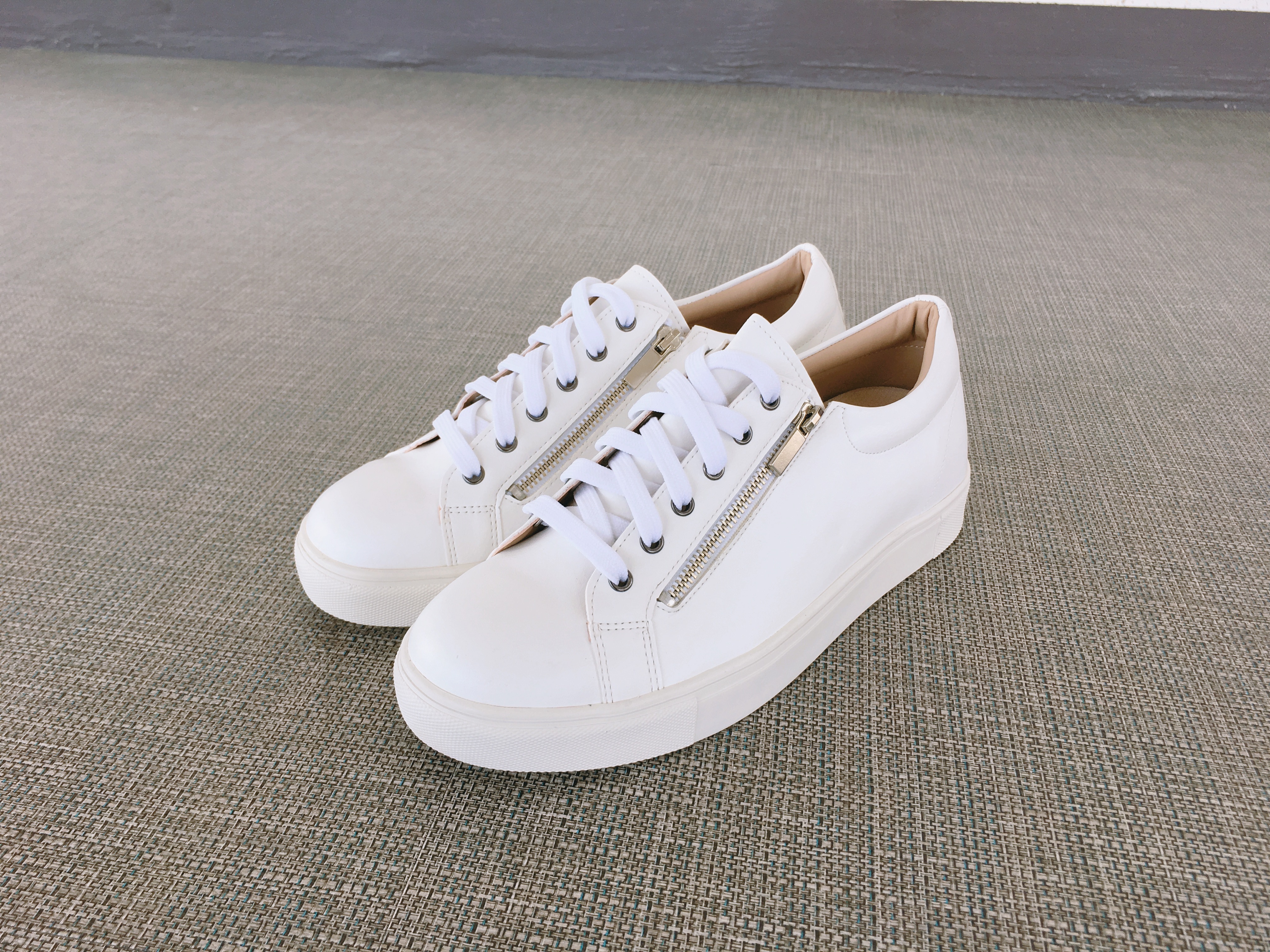 Men Height Shoes Men Heel Zipper Sneakers Shoes Wh