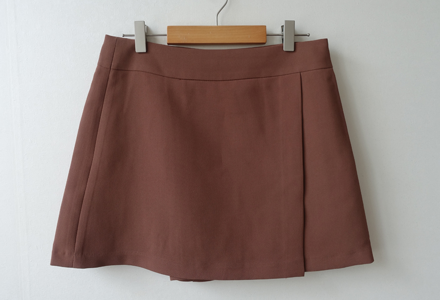 Women Short Pants A Line Mini Wrap Skirt Pants 2 C