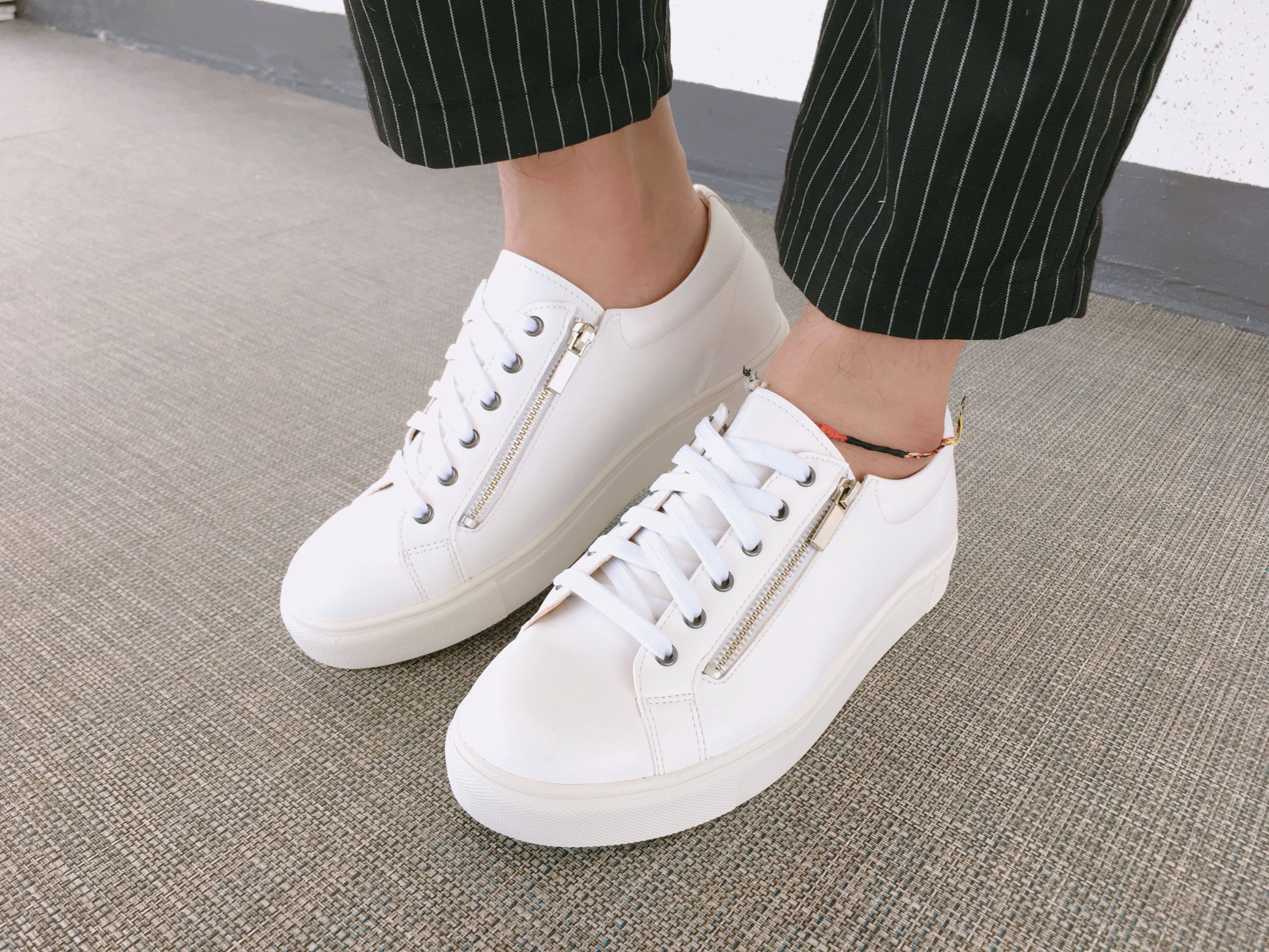 Men Height Shoes Men Heel Zipper Sneakers Shoes Wh