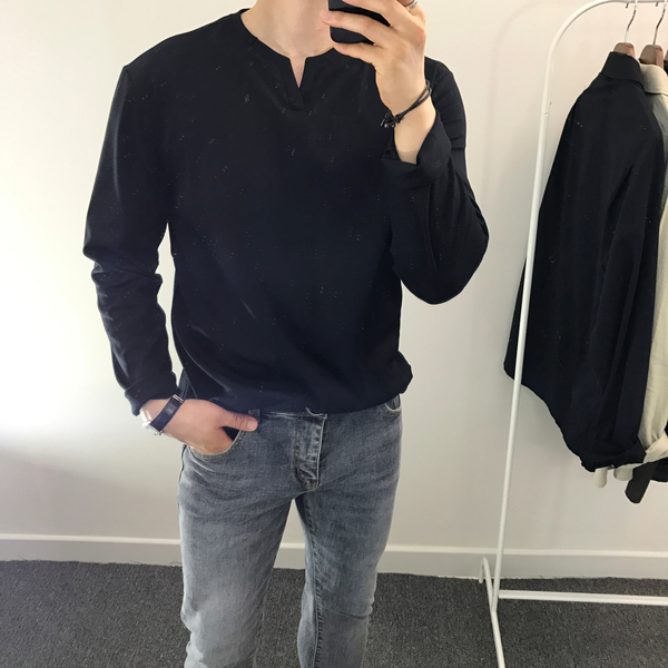 Korea Jeans Pants Med Gray Denim Pants Men's Fa