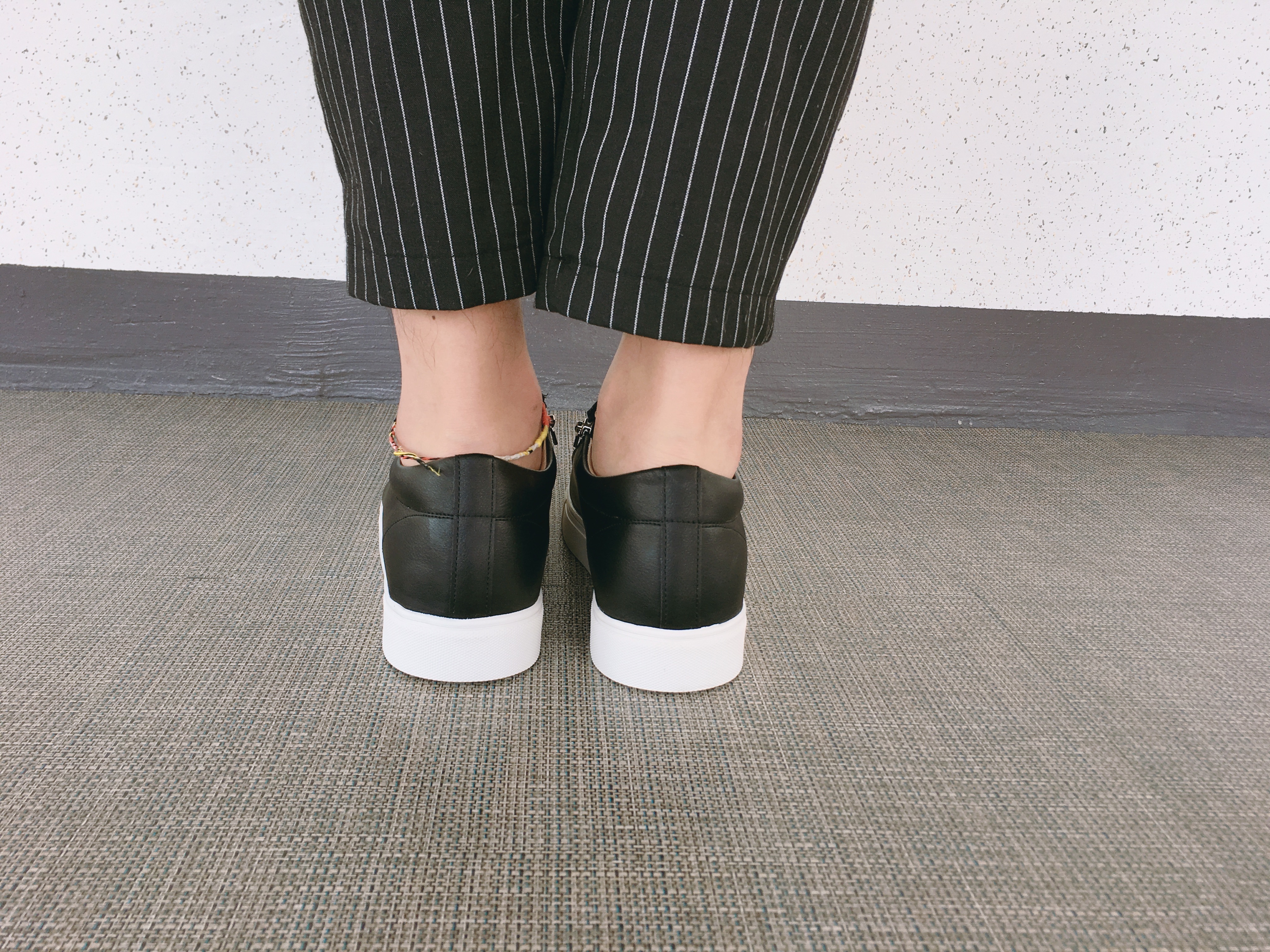 Men Height Shoes Men Heel Zipper Sneakers Shoes Wh