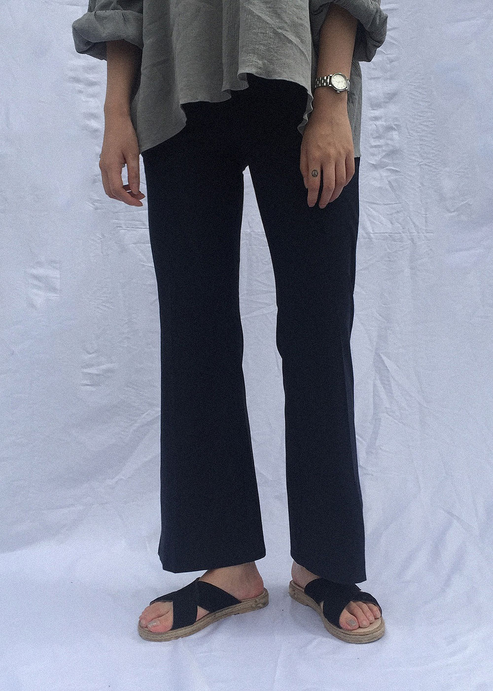 New Women's Pants High waisted Slacks French fa