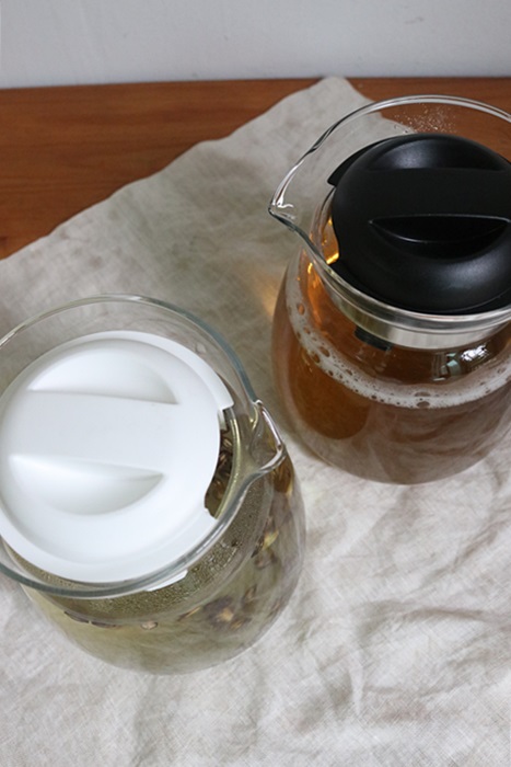 Flame-proof heat-resistant glass tea pot Black, wh