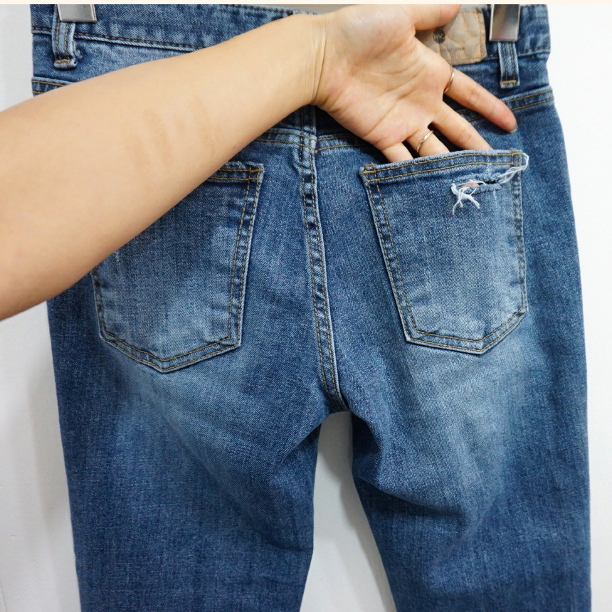 Women Jeans Pants Roll-Up Remedies Date Span Jeans