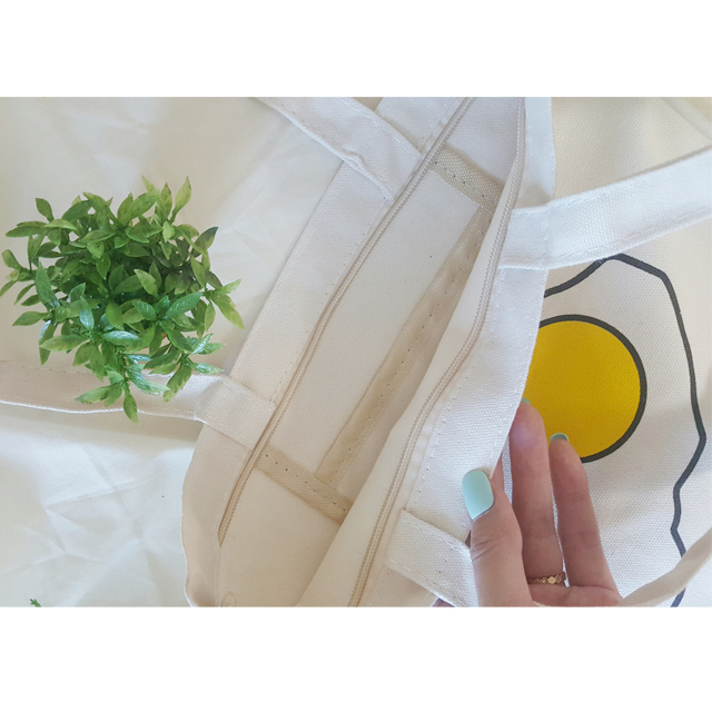 Unisex Daily Casual Canvas EGG Eco Bag White Vacat