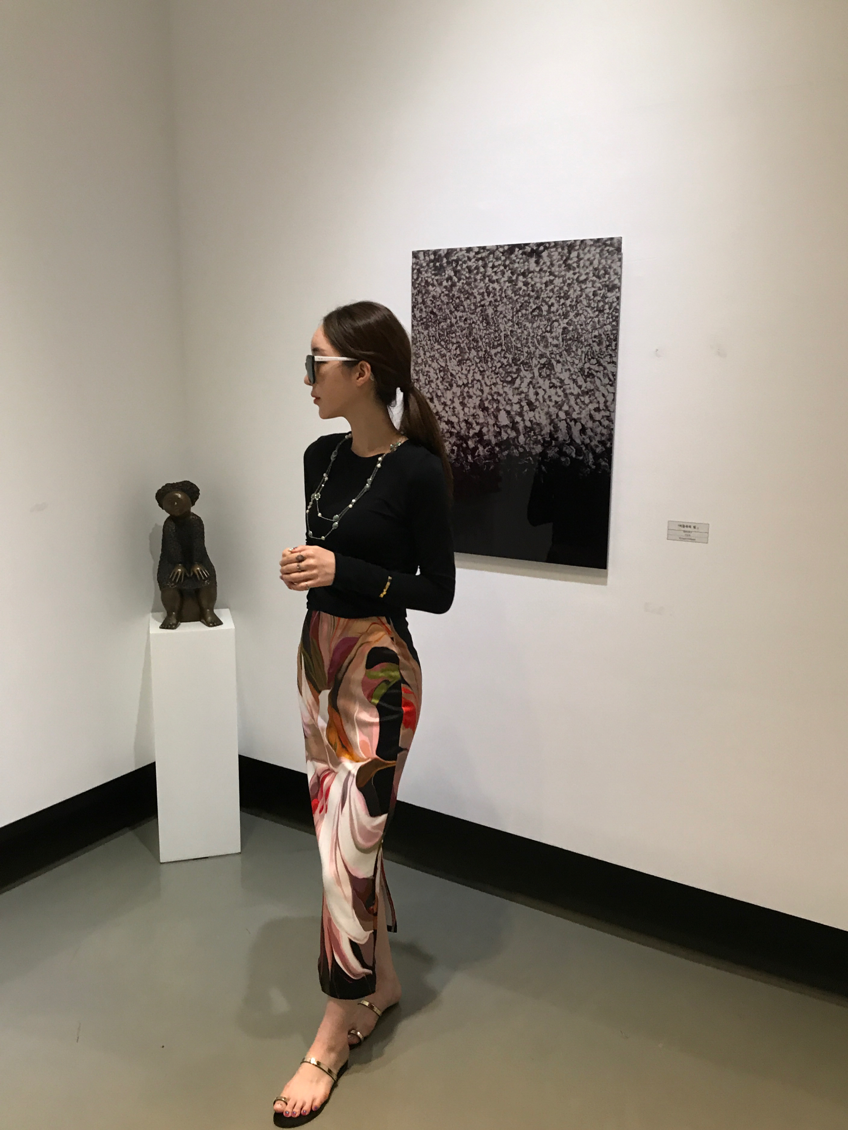 About JJ Gemstone Pearl Sha_nell Necklace `Layered