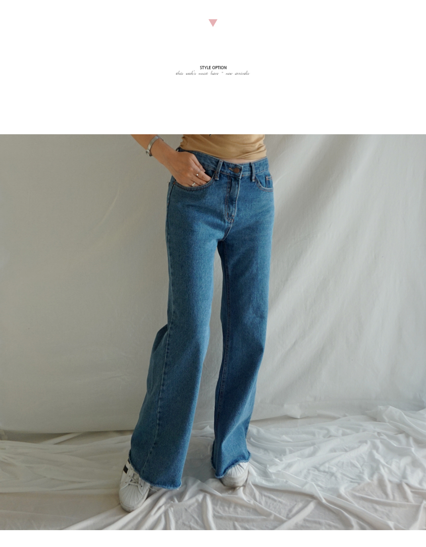 Women Jeans Pants Skirts Wide Boots Cut Denim Pant