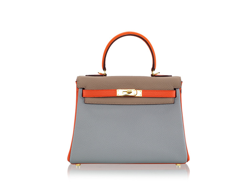 New Women's Bags Natural Cowhide Two-tone Kelly