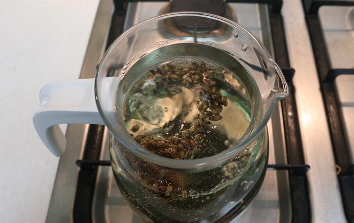 Flame-proof heat-resistant glass tea pot Black, wh