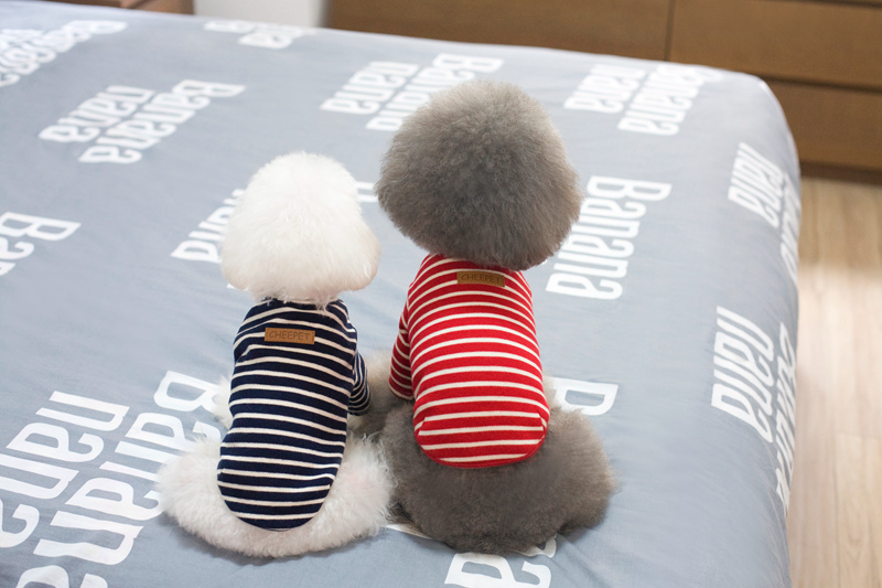 NEW DOG FASHION Autumn striped dog clothes T-shirt