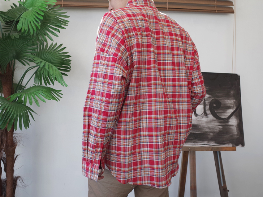 Women Blouses Autumn Woman Over Buffet Check South