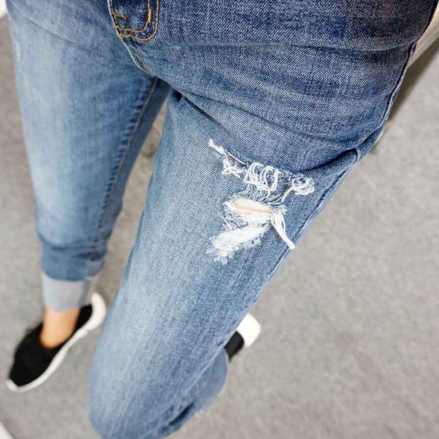 Women Jeans Pants Roll-Up Remedies Date Span Jeans