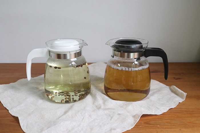 Flame-proof heat-resistant glass tea pot Black, wh