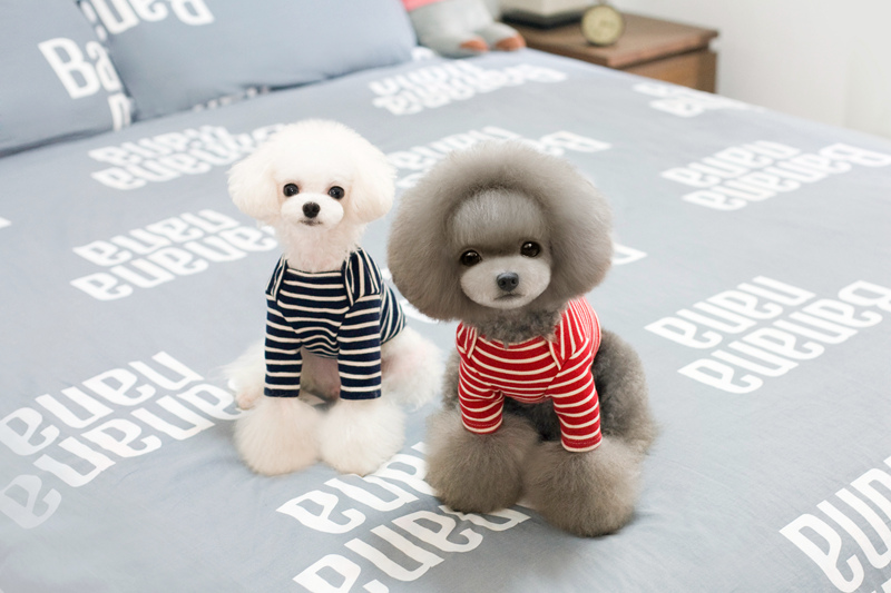 NEW DOG FASHION Autumn striped dog clothes T-shirt