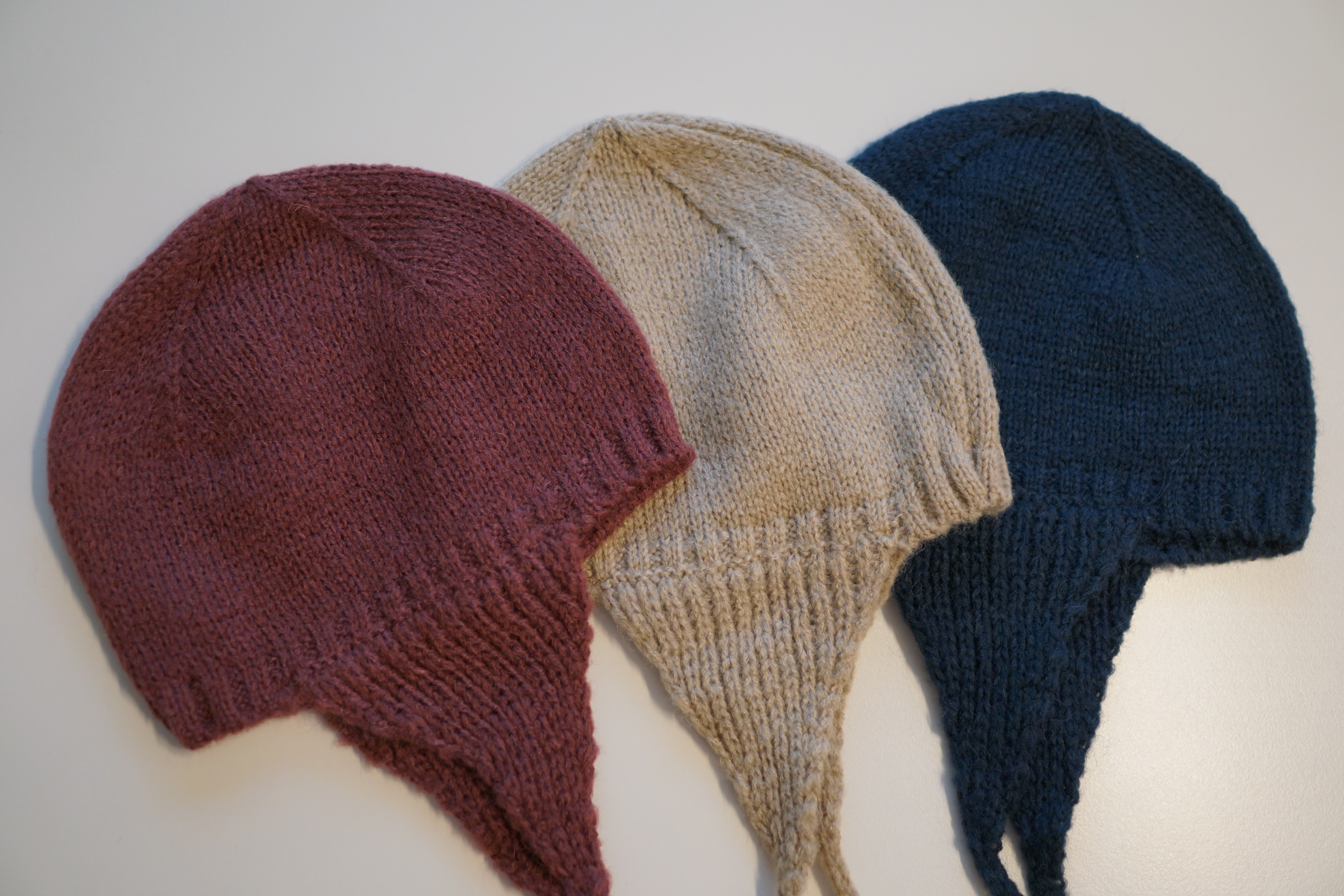 Baby cape cap st knit bonnet 5color infant earplug