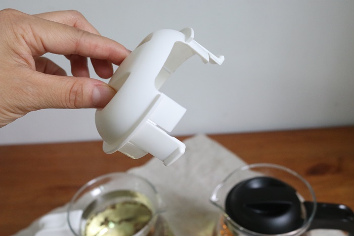 Flame-proof heat-resistant glass tea pot Black, wh