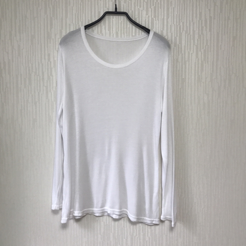 Round long sleeve basic T-shirt inner girl