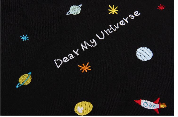 BASB-016 Eco Bag Line Cosmic Black Hole Embroidery