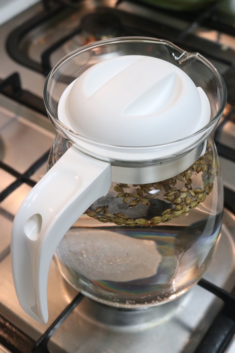 Flame-proof heat-resistant glass tea pot Black, wh