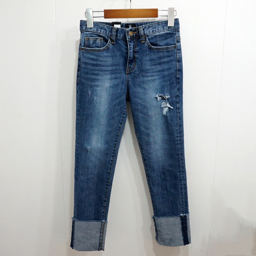 Women Jeans Pants Roll-Up Remedies Date Span Jeans