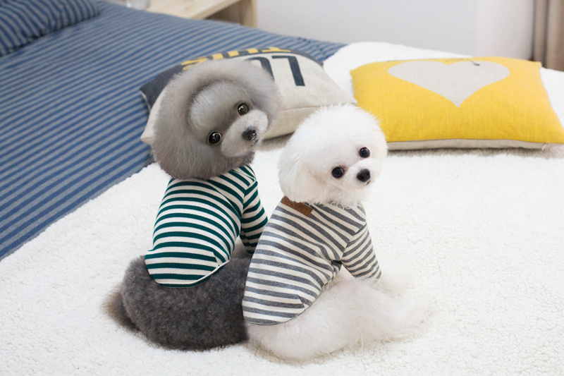 NEW DOG FASHION Autumn striped dog clothes T-shirt