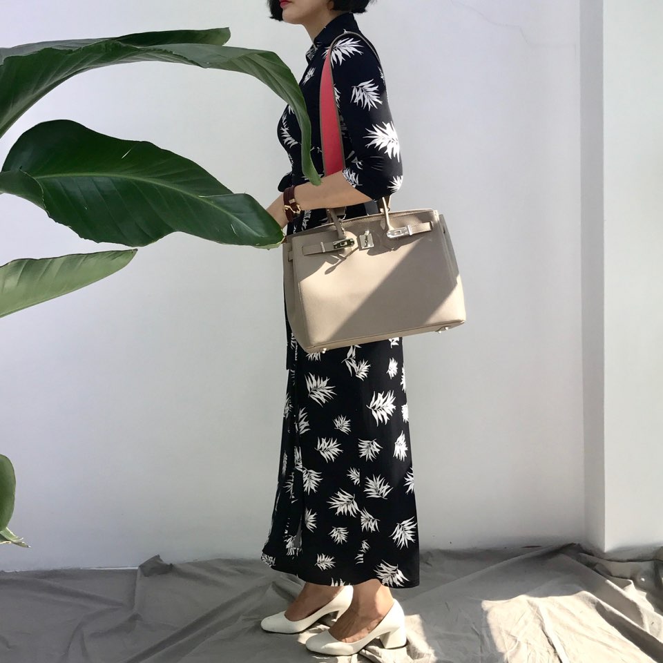 New Women's Bags Strap Birkin Bag Leather Tote 