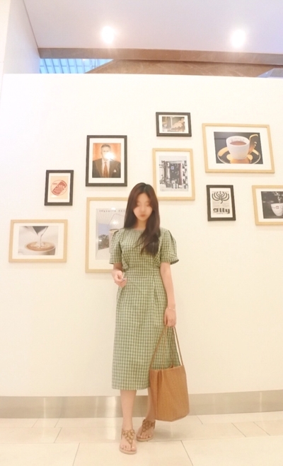 NEW FASHION LADY GIRL DRESS sale Summer Green Chec