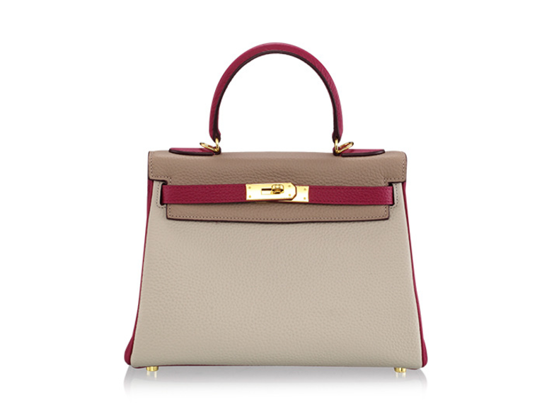 New Women's Bags Natural Cowhide Two-tone Kelly