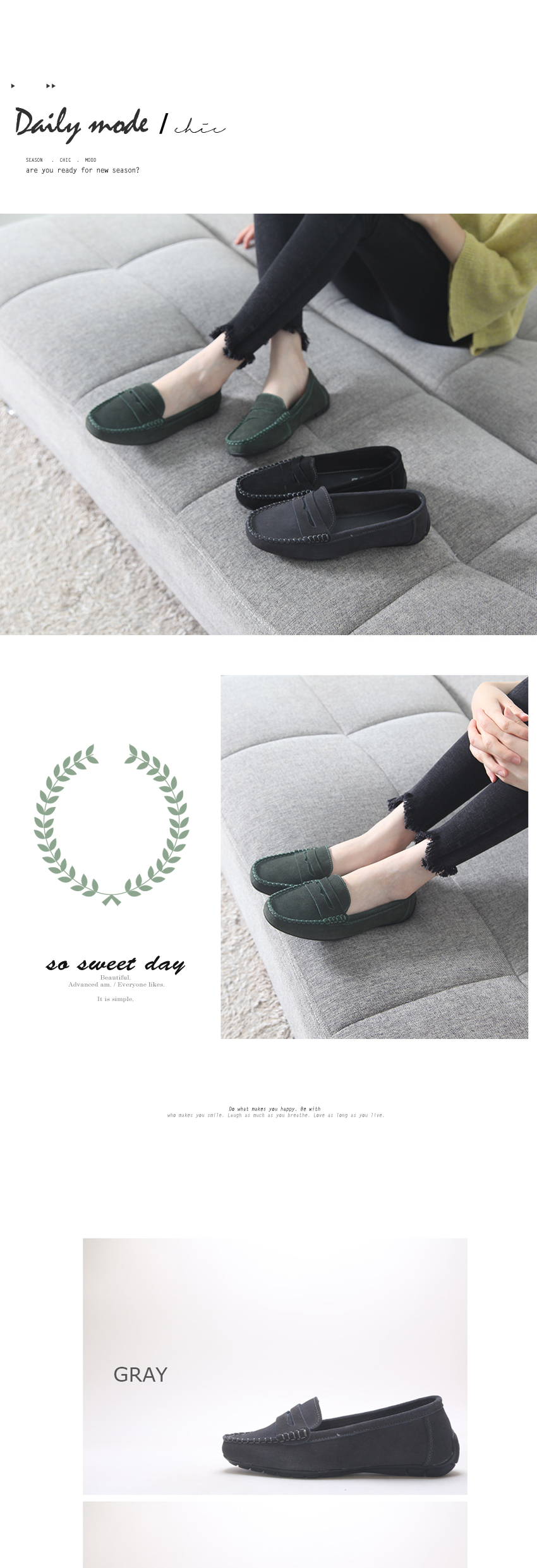 New Leather Suede Penny Looper Driving Shoes Women