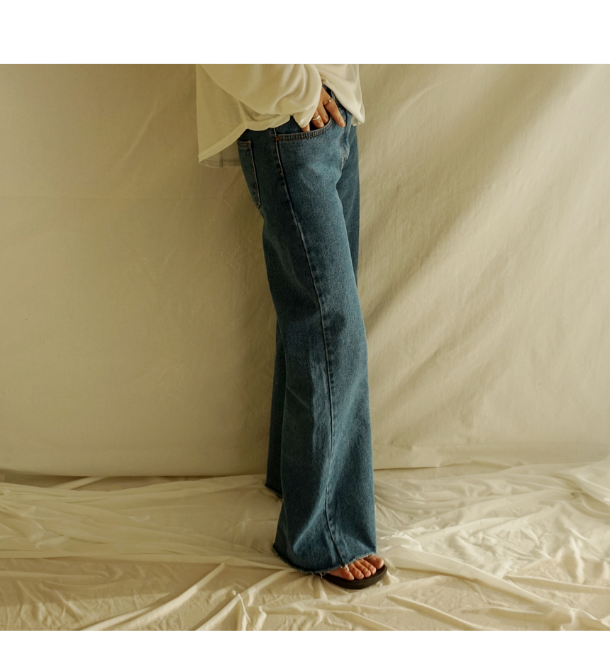Women Jeans Pants Skirts Wide Boots Cut Denim Pant