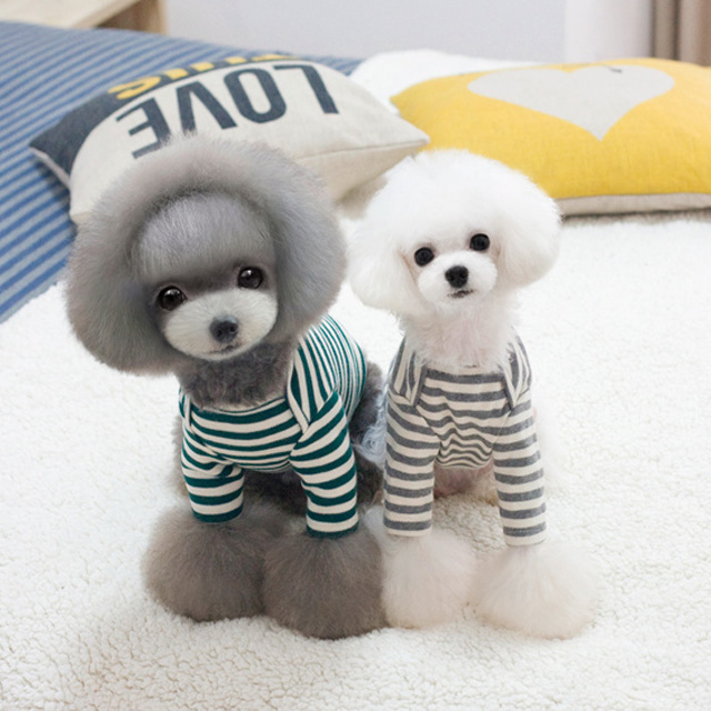 NEW DOG FASHION Autumn striped dog clothes T-shirt