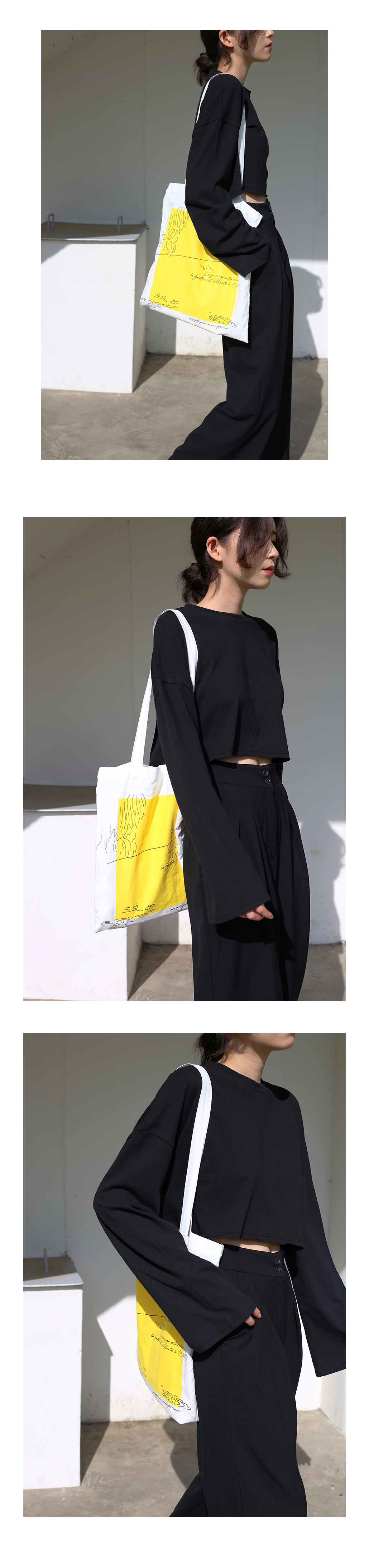 Black long-sleeved short-sleeved black tee shirt b