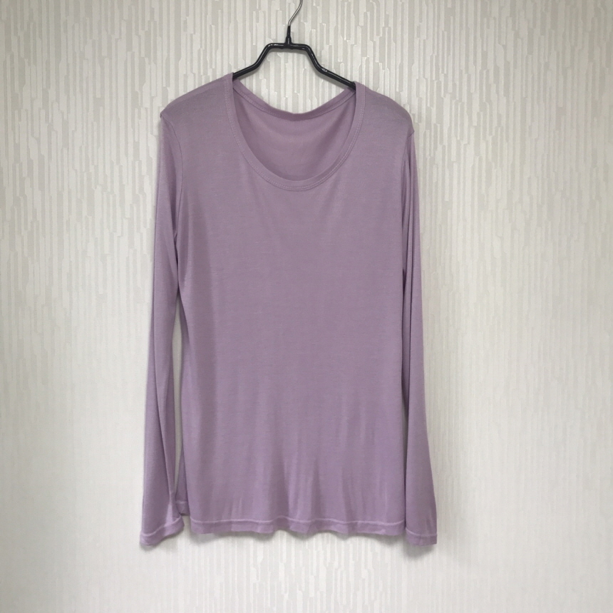 Round long sleeve basic T-shirt inner girl