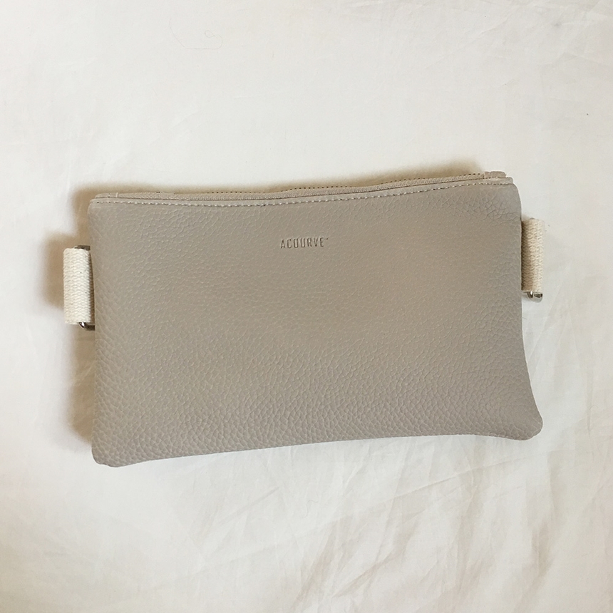 New Leather Strap Mini Clutch Black, White, Camel,