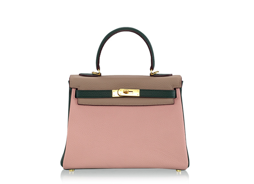 New Women's Bags Natural Cowhide Two-tone Kelly