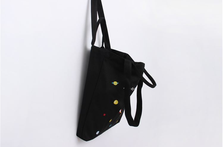 BASB-016 Eco Bag Line Cosmic Black Hole Embroidery