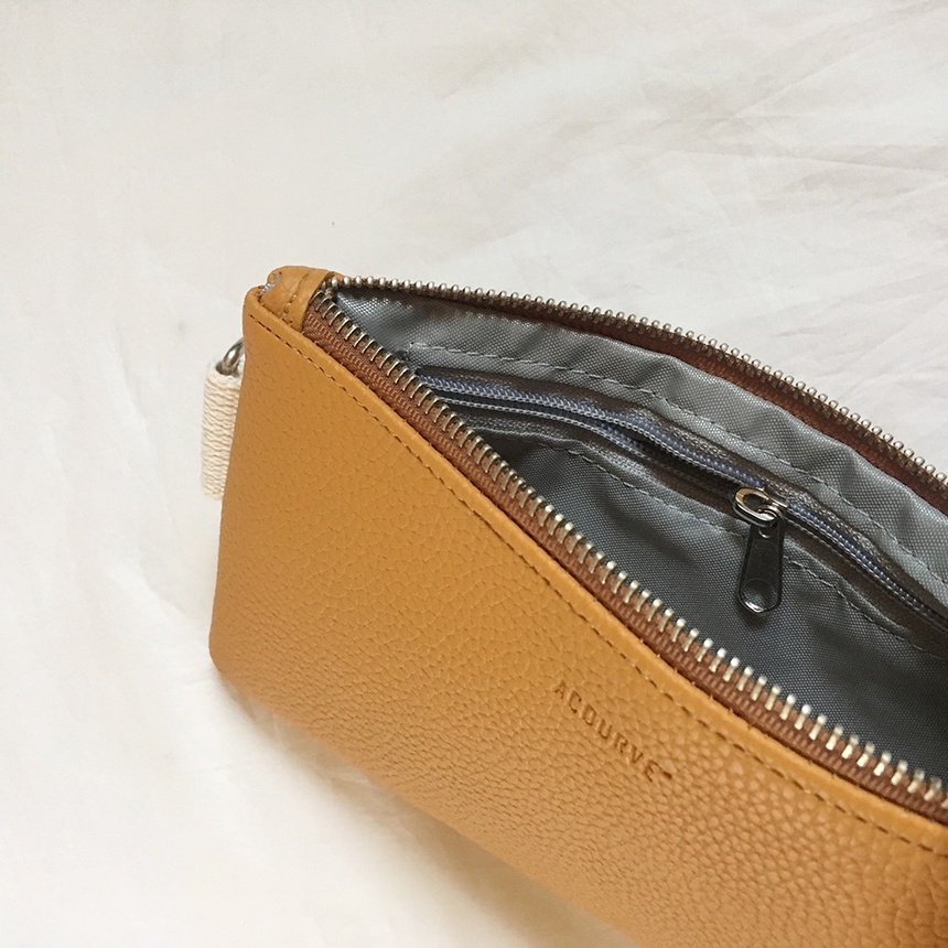 New Leather Strap Mini Clutch Black, White, Camel,