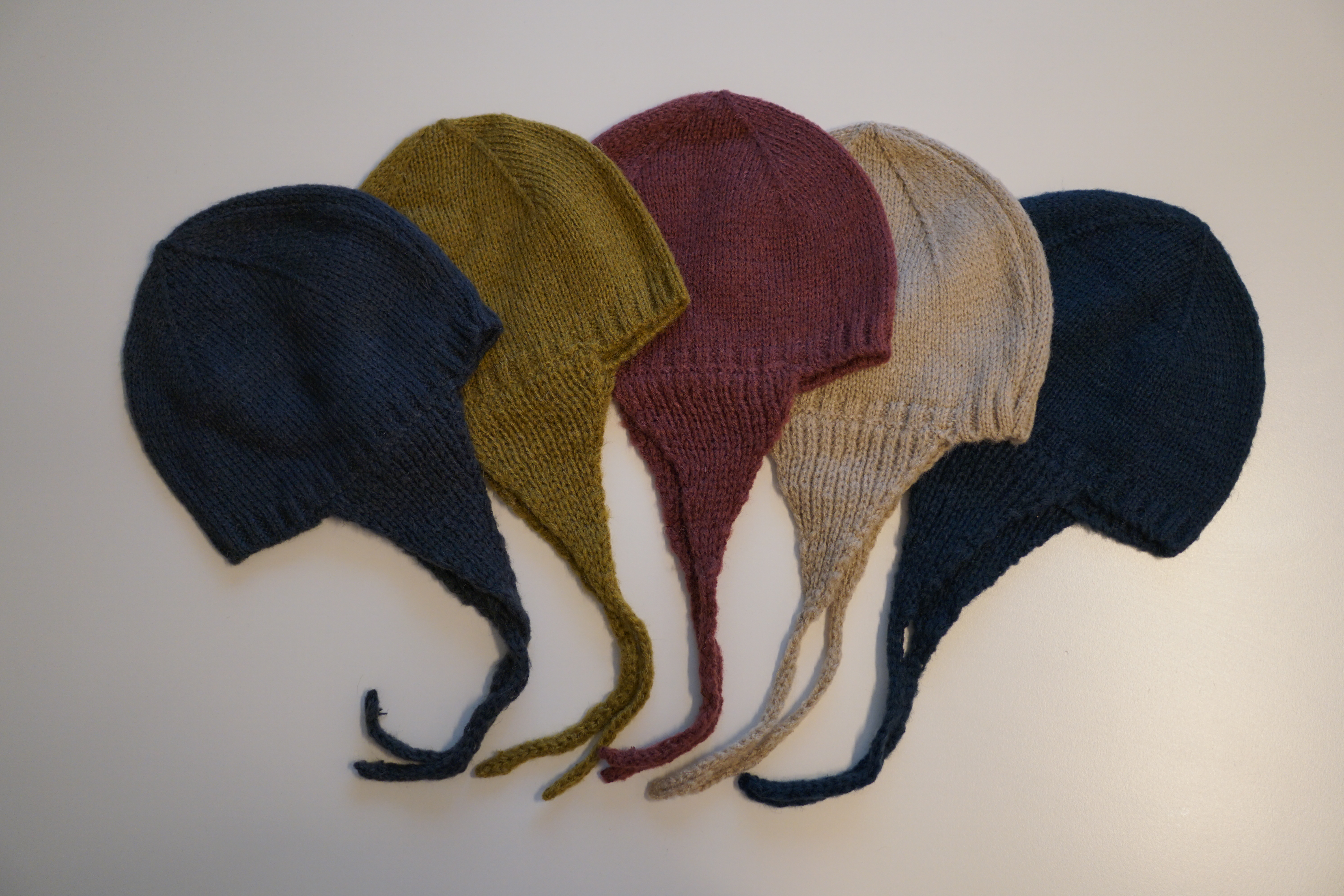 Baby cape cap st knit bonnet 5color infant earplug