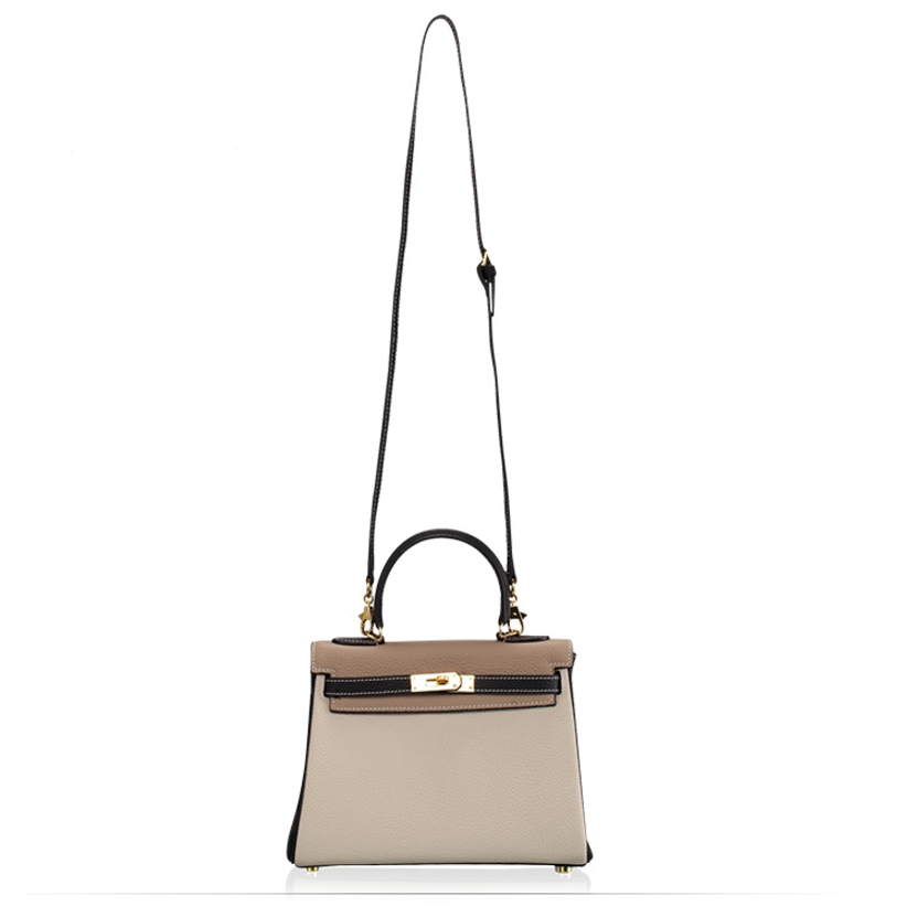 New Women's Bags Natural Cowhide Two-tone Kelly