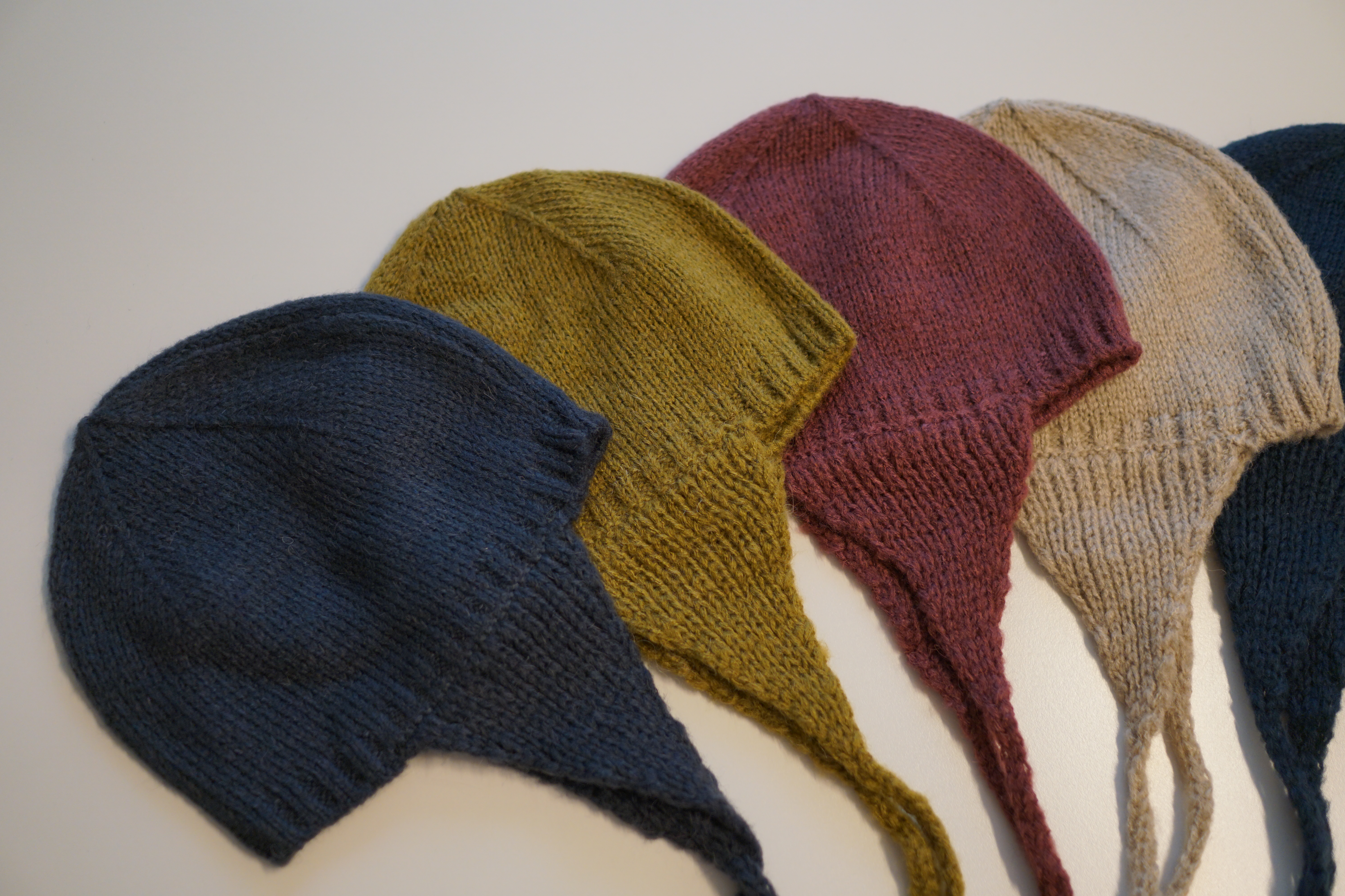 Baby cape cap st knit bonnet 5color infant earplug