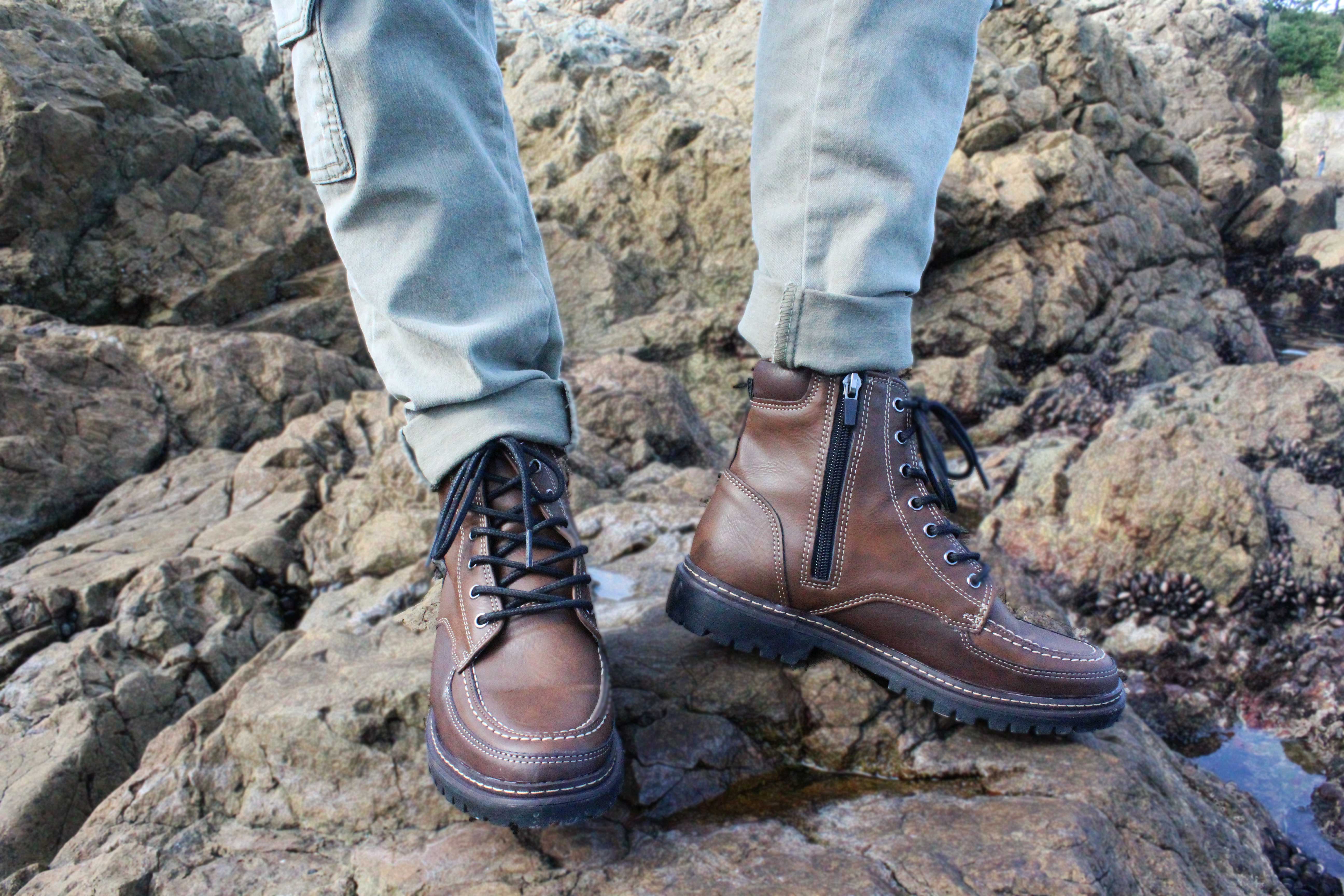 NEW MEN WALLKER BOOTS Men's Quilted Leather Wal