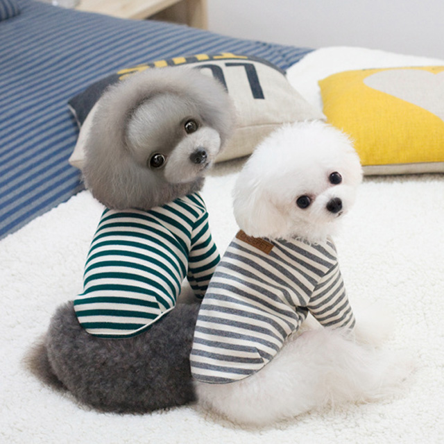NEW DOG FASHION Autumn striped dog clothes T-shirt