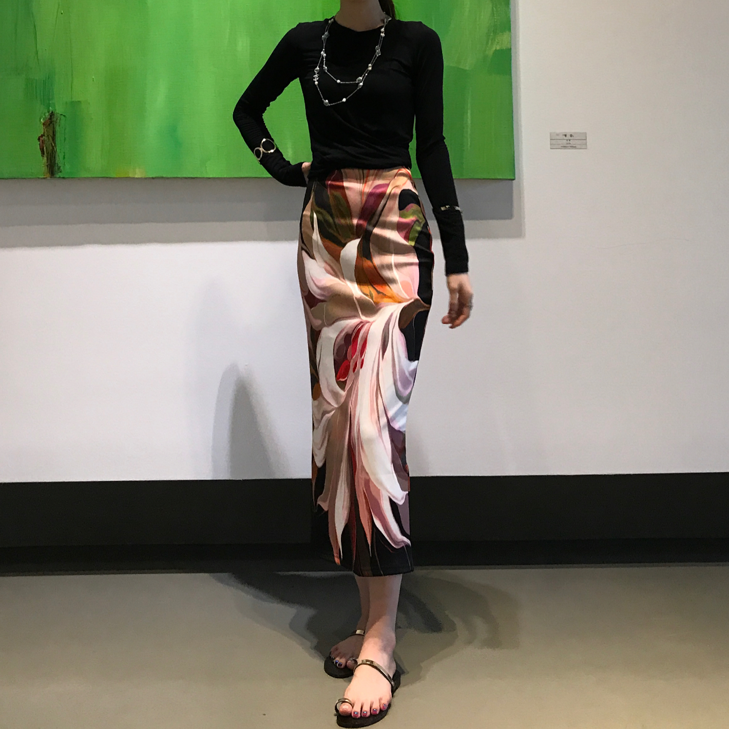 About JJ Gemstone Pearl Sha_nell Necklace `Layered